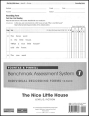 Recording Forms 10pack The Nice Little House (System 1)
