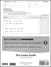 Recording Forms 10pack The Loose Tooth (System 1)