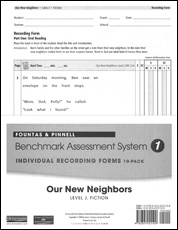 Recording Forms 10pack Our New Neighbors (System 1)