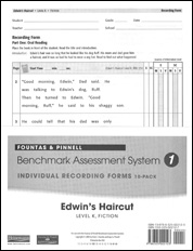 Recording Forms 10pack Edwin's Haircut (System 1)