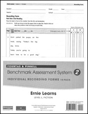 Recording Forms 10pack Ernie Learns (System 2)