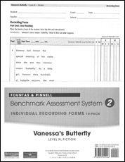 Recording Forms 10pack Vannessa's Butterfly (System 2)