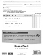 Recording Forms 10pack Dogs at Work (System 2)