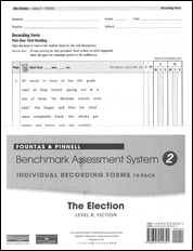 Recording Forms 10pack The Election (System 2)