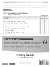 Recording Forms 10pack Fishing Smarts (System 2)