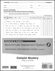 Recording Forms 10pack Canyon Mystery (System 2)