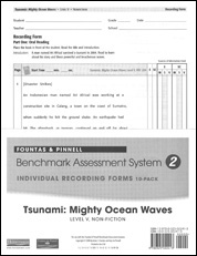 Recording Forms 10pack Tsunami: Mighty Ocean Waves (System 2)