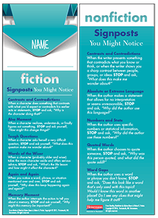 Link to Notice & Note / Reading Nonfiction Signpost Student Bookmarks