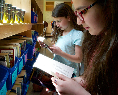 Classroom library books and reading materials