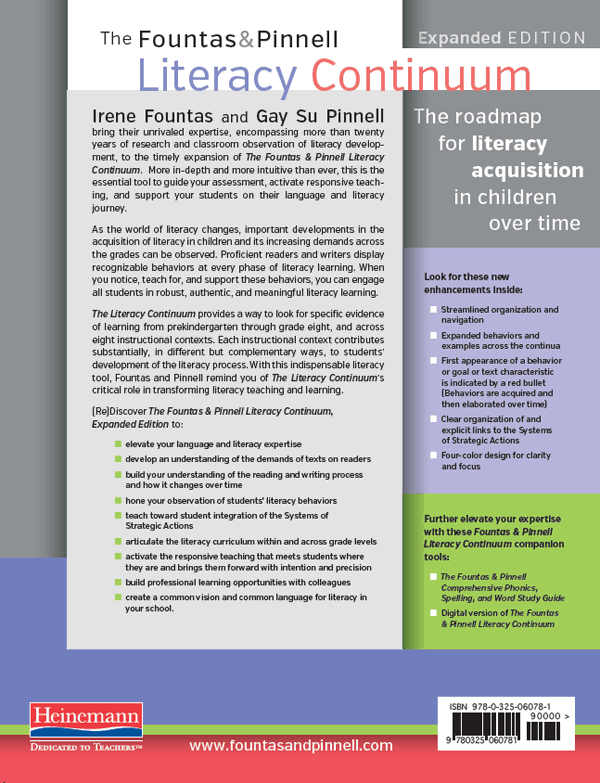 Literacy Continuum Chart